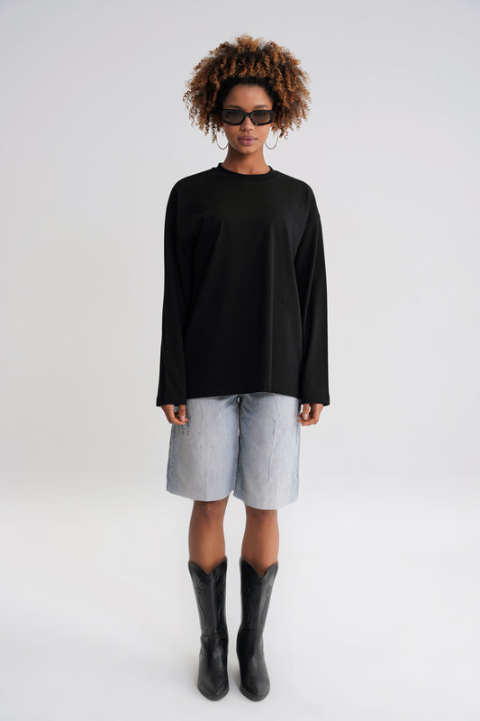 Teo Women Long Sleeve Black