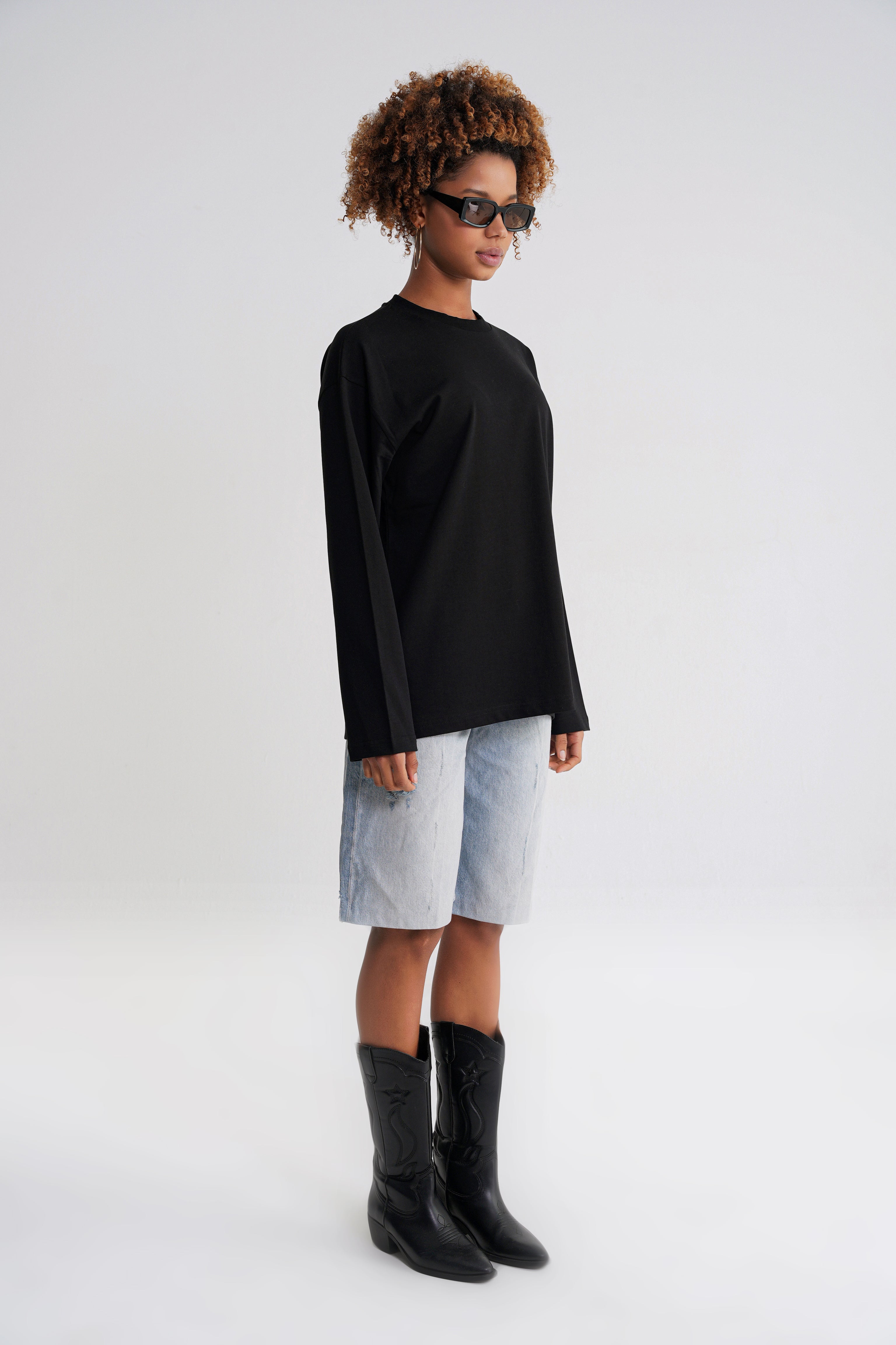 Teo Women Long Sleeve Black