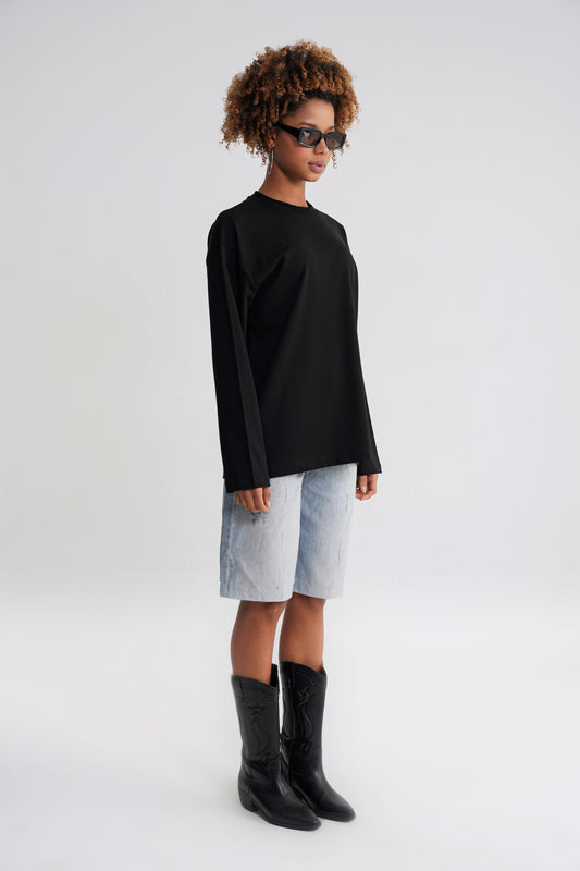 Teo Women Long Sleeve Black