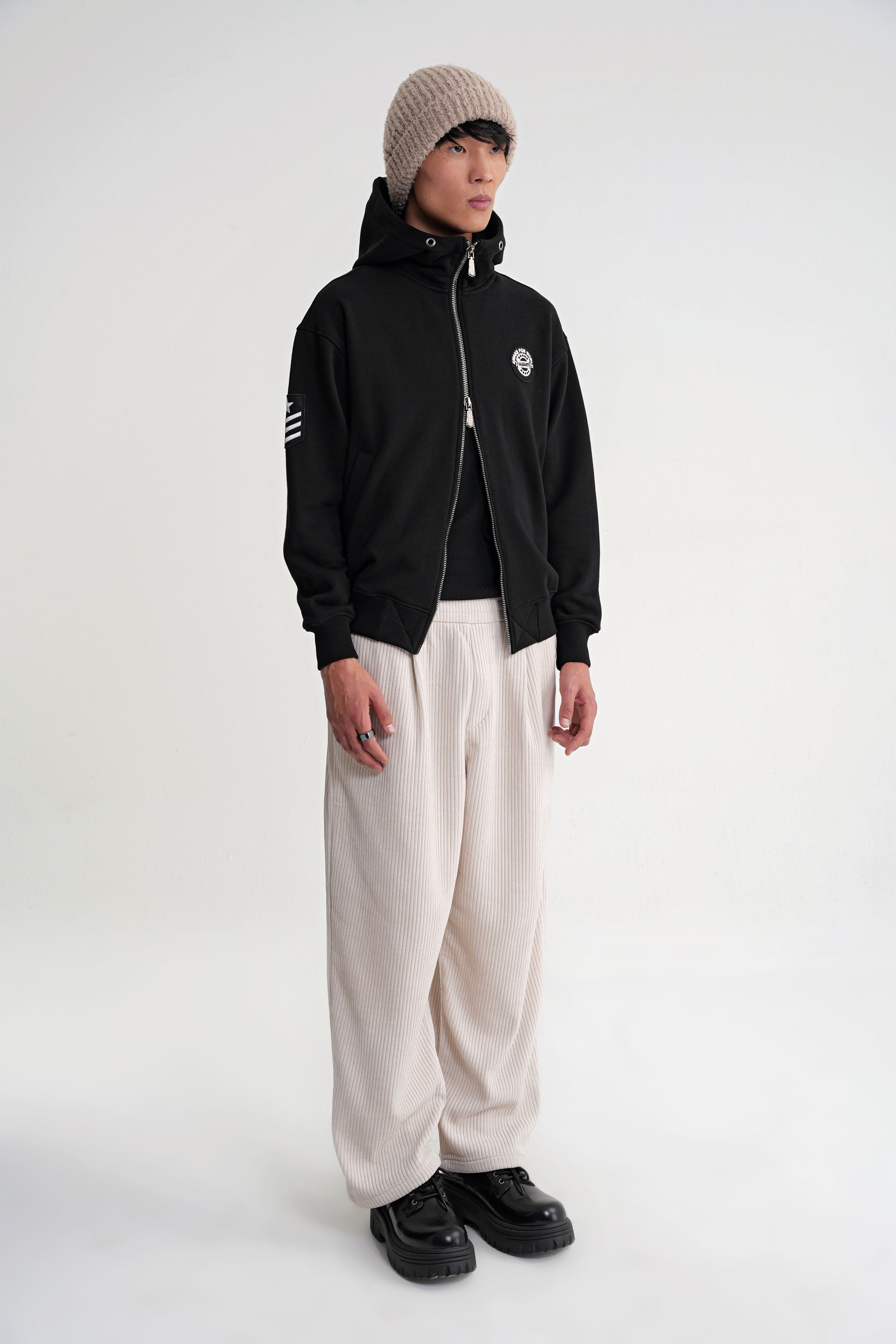 Togg Oversize Zip Hoddie Black