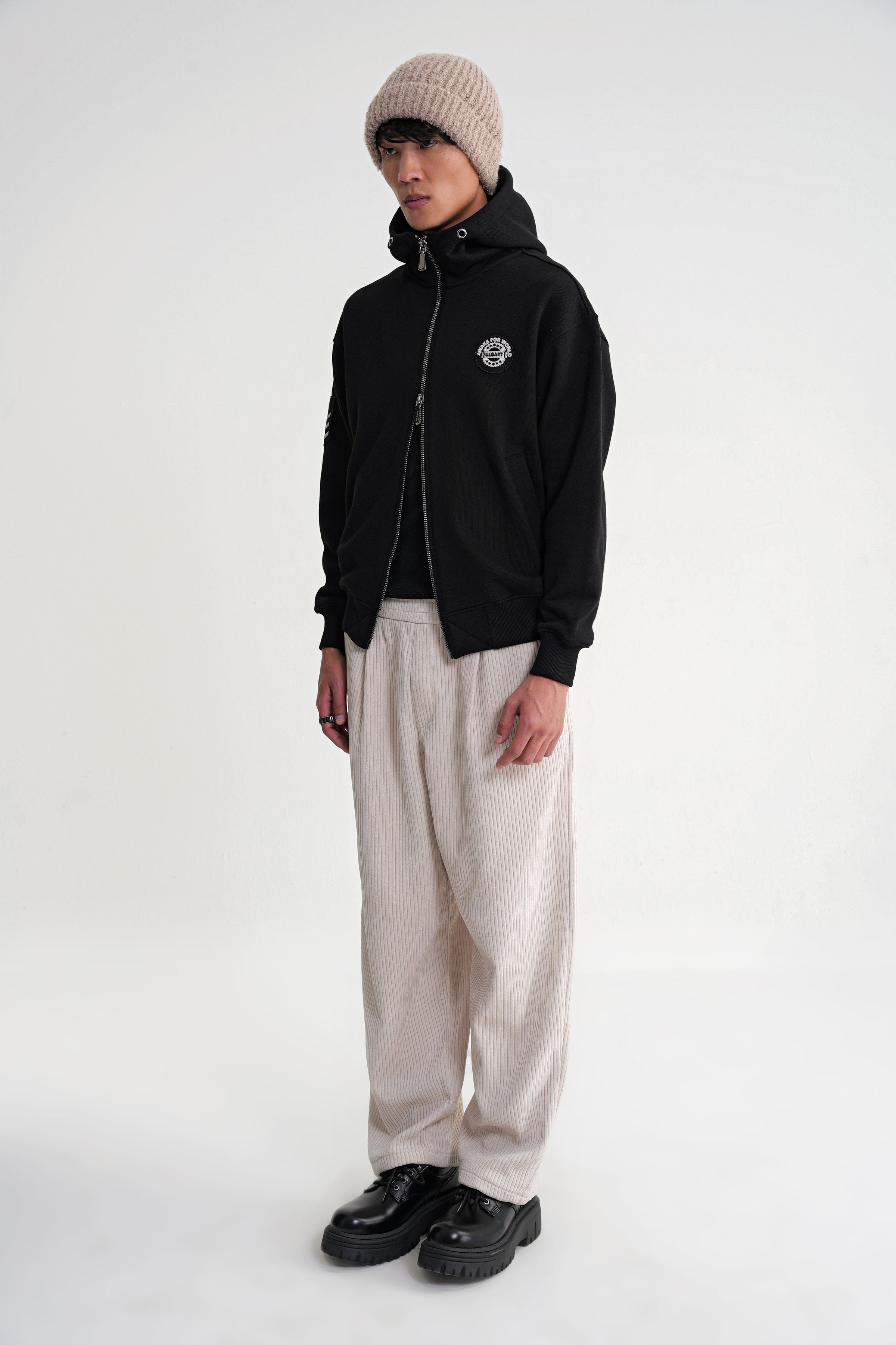 Togg Oversize Zip Hoddie Black