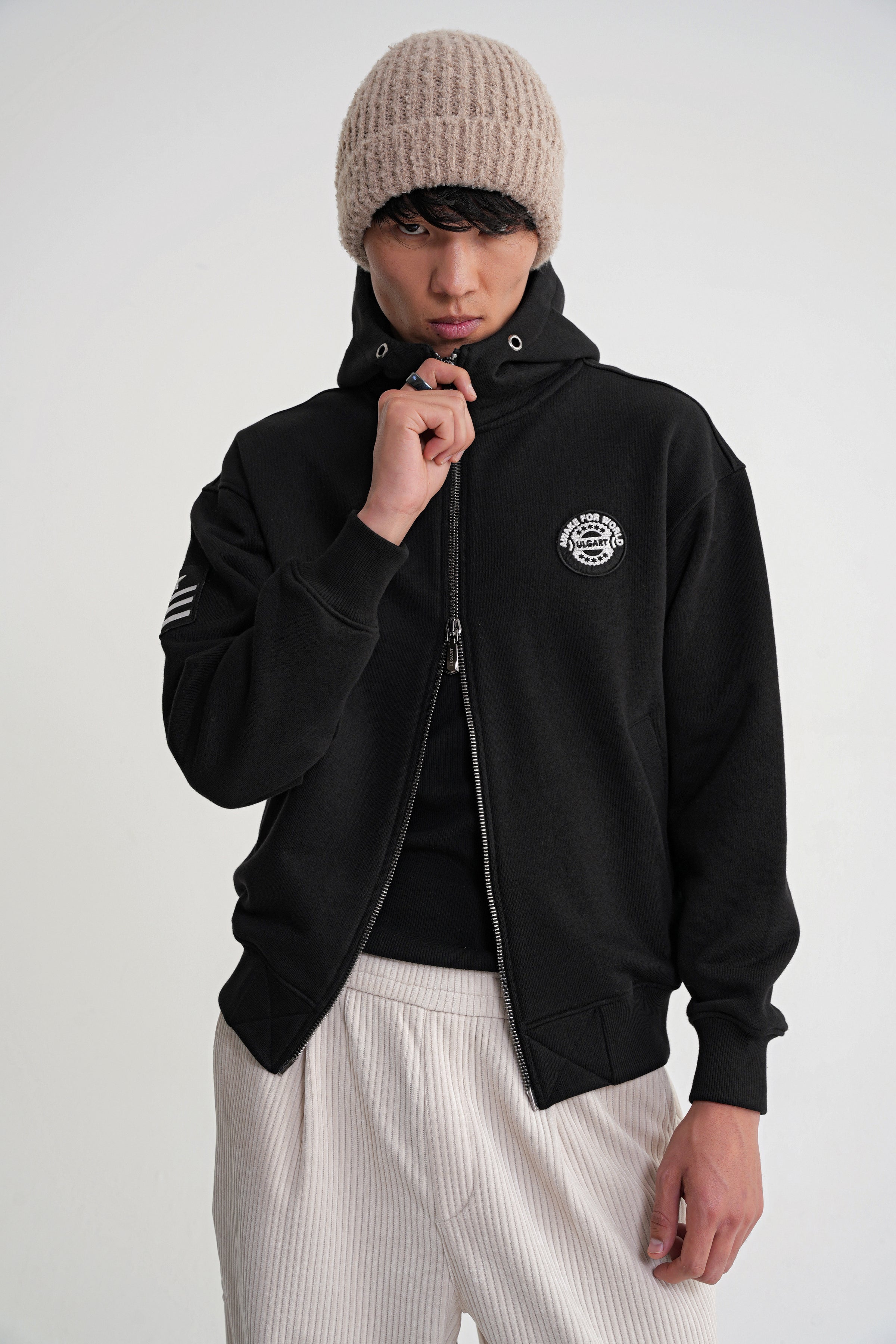 Togg Oversize Zip Hoddie Black