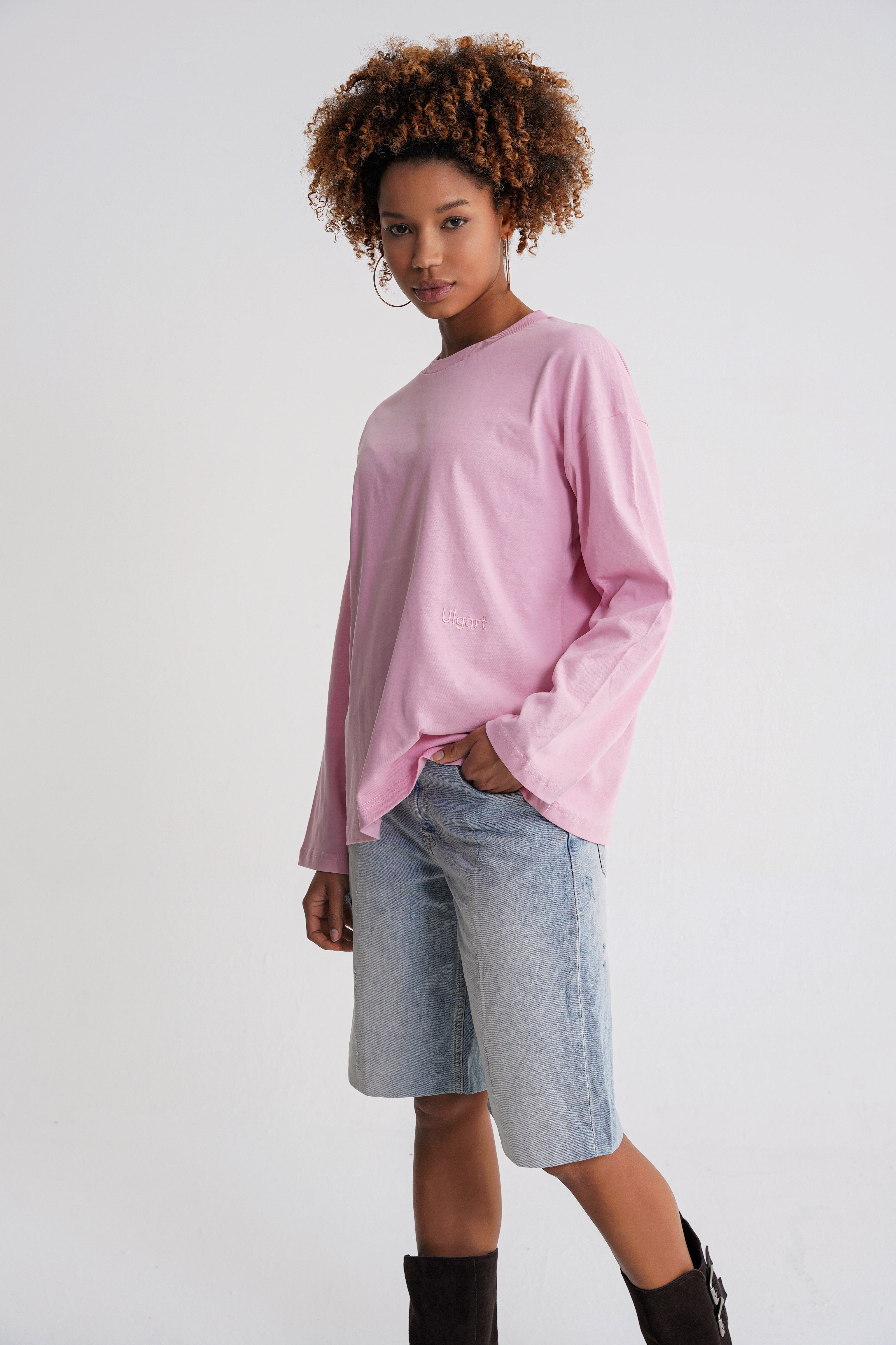 Teo Women Long Sleeve Pink