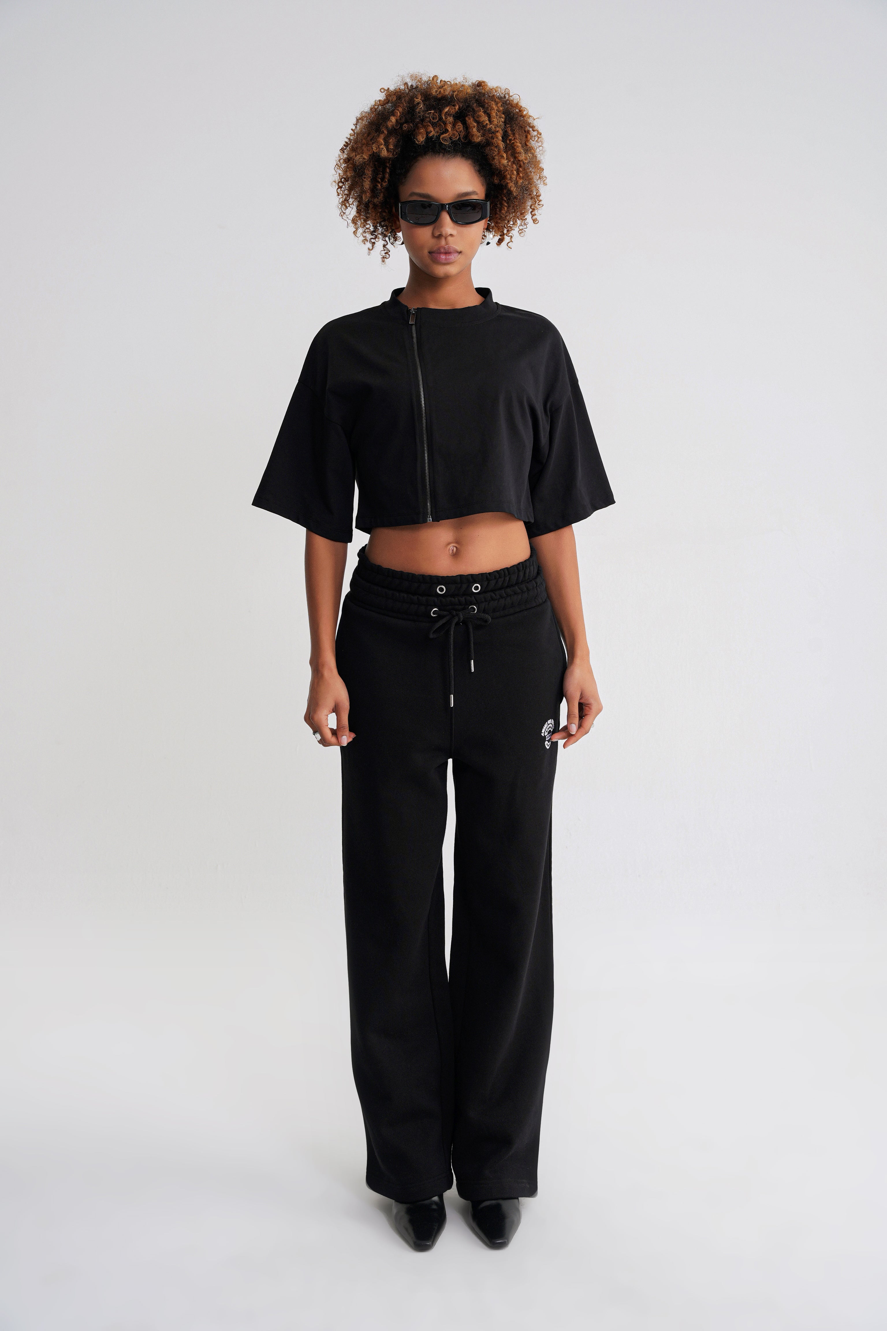 Brian Double Belt Jogger Black