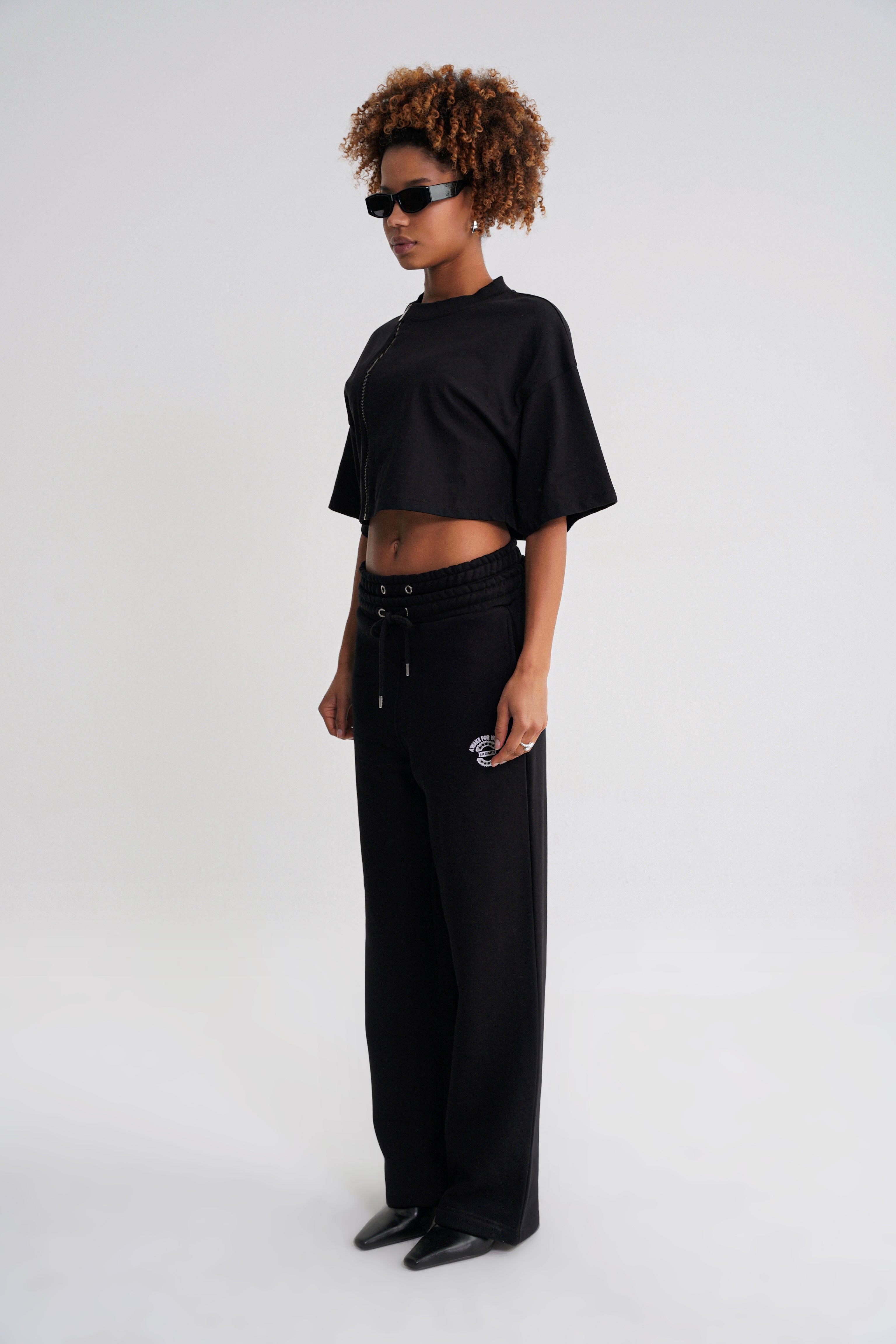 Brian Double Belt Jogger Black