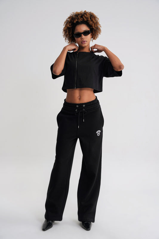 Brian Double Belt Jogger Black