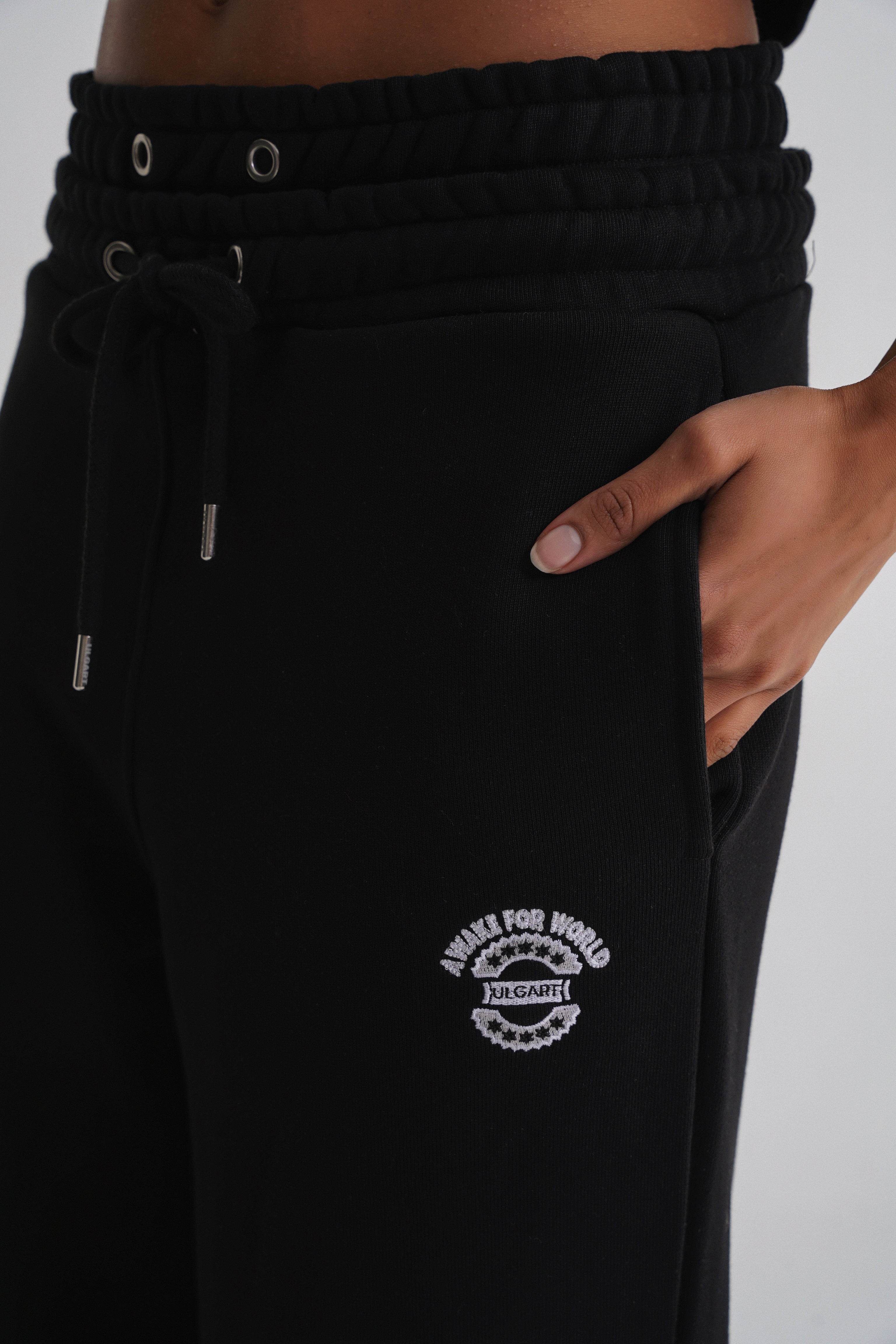Brian Double Belt Jogger Black