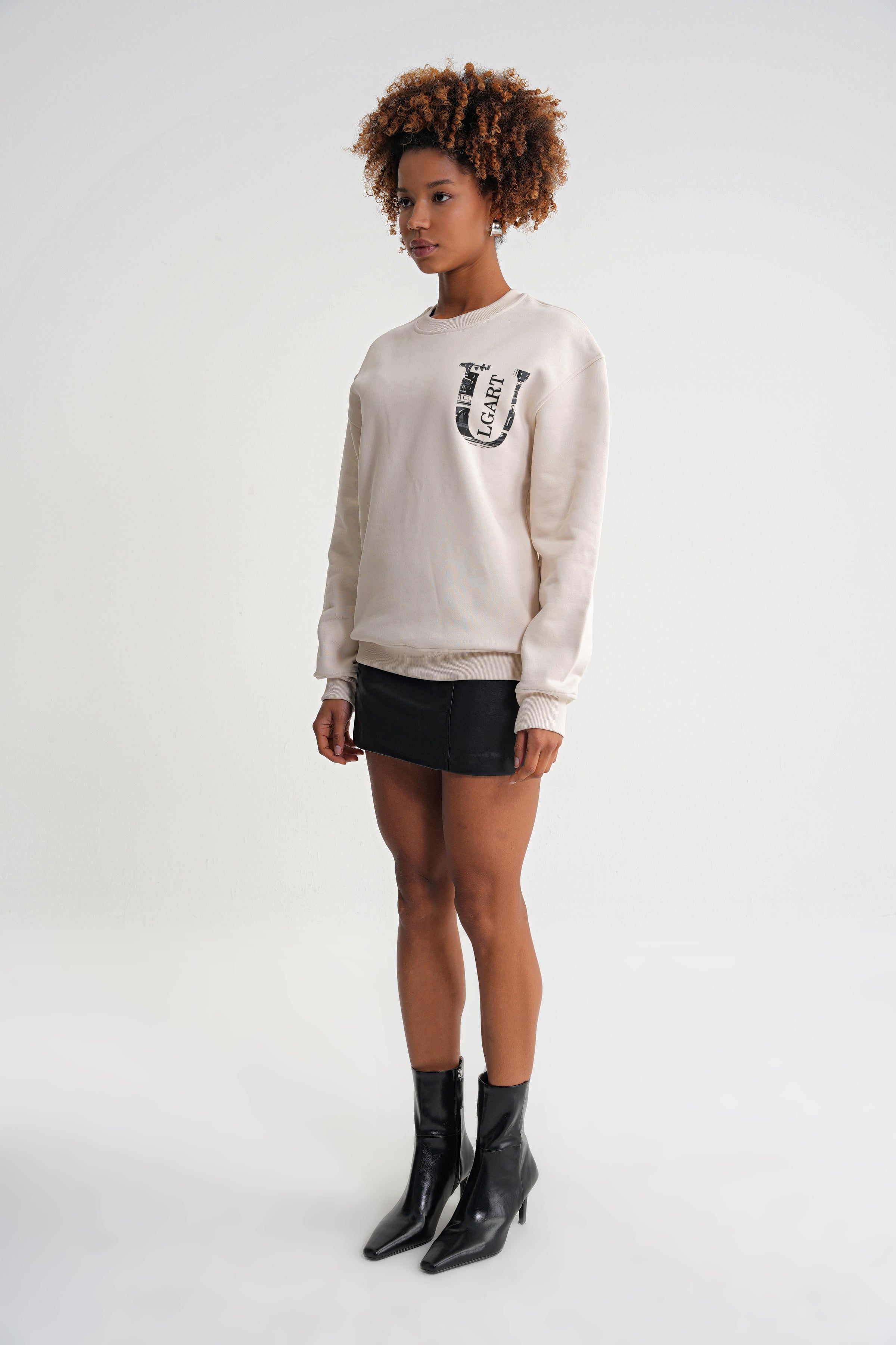 Architekturdesign Oversize Sweat Antik White