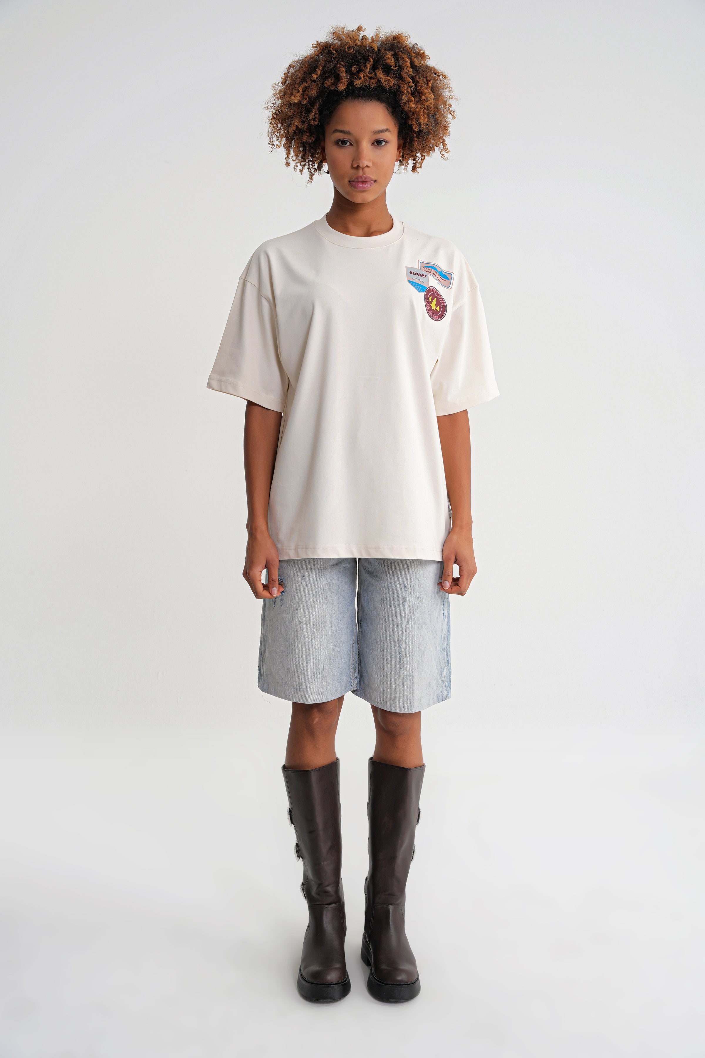 Vicky  Oversize  T-shirt Antik White