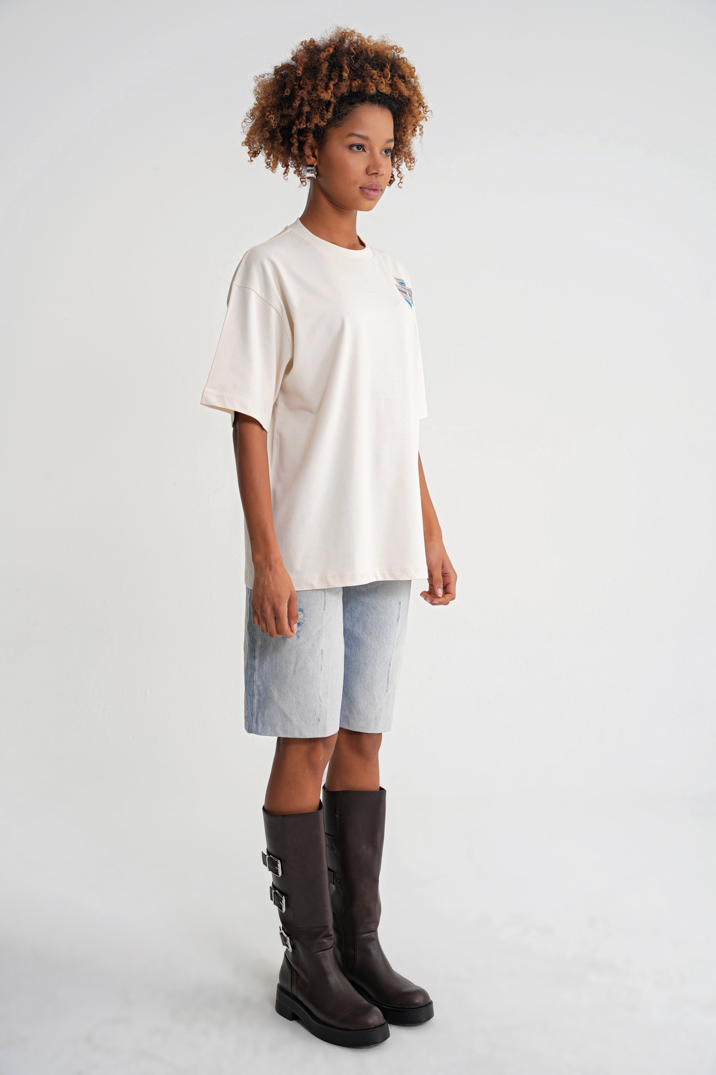 Vicky  Oversize  T-shirt Antik White