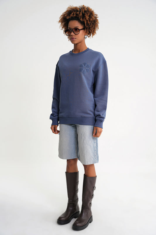 Rose Oversize Sweat İndigo