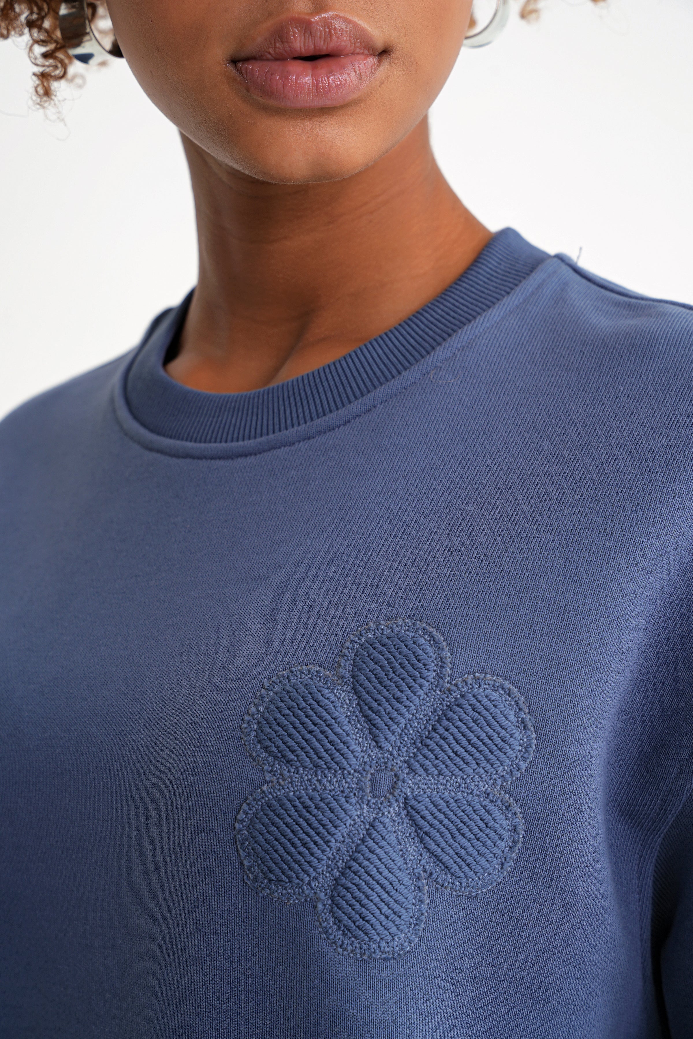 Rose Oversize Sweat İndigo