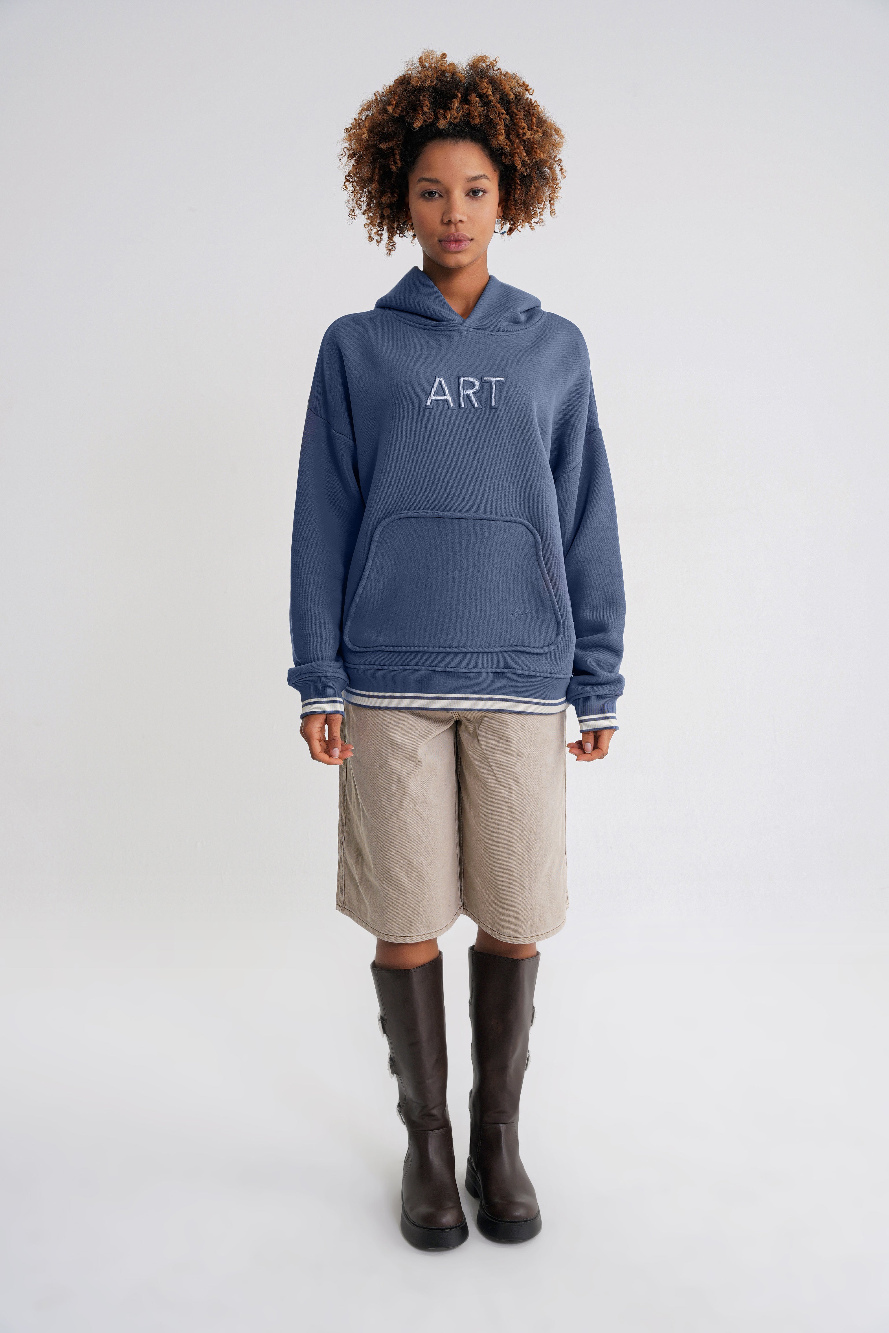 Austen  ART Oversize  Hooddie Indigo