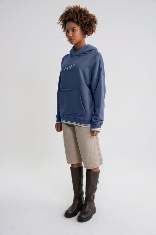 Austen  ART Oversize  Hooddie Indigo