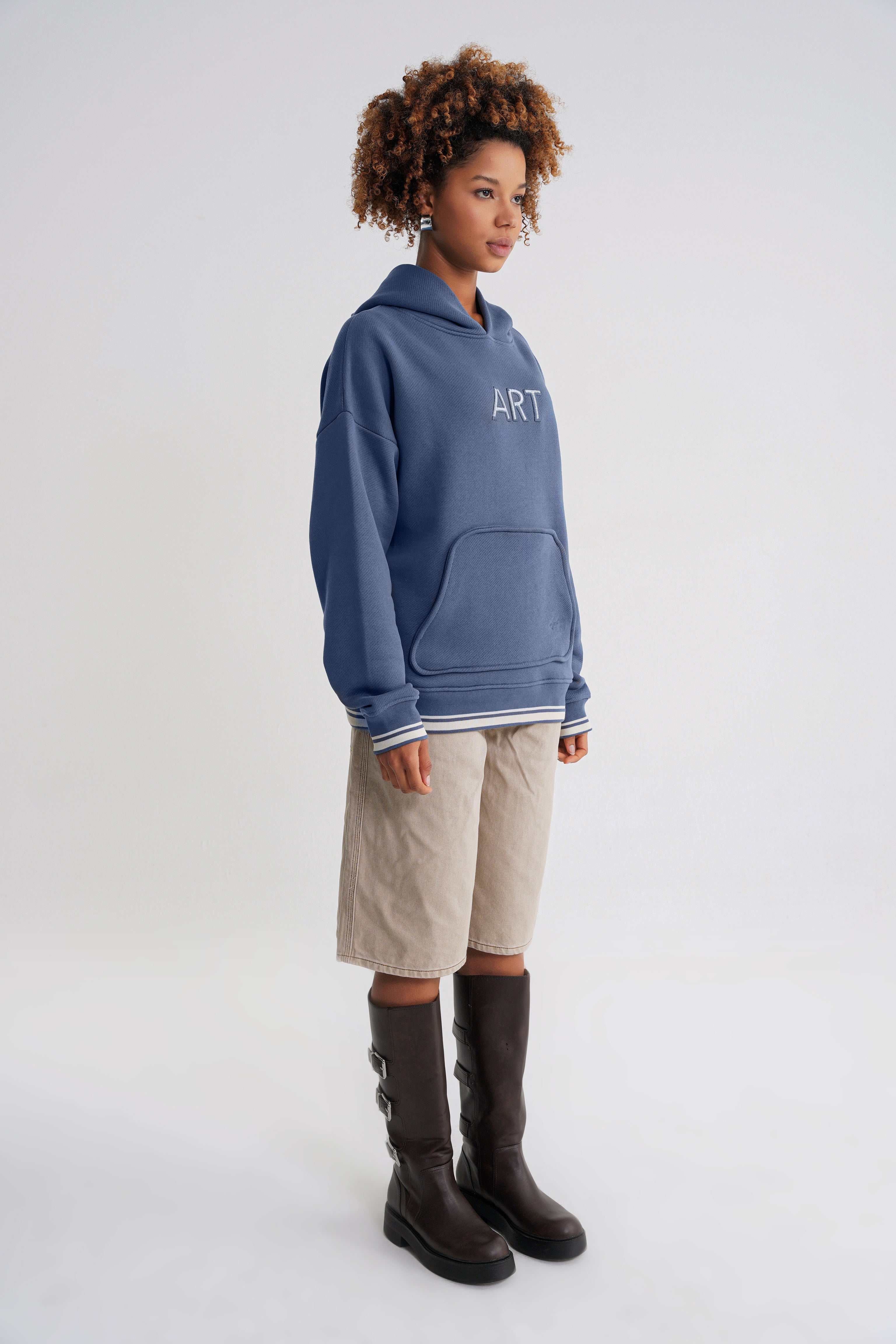 Austen  ART Oversize  Hooddie Indigo