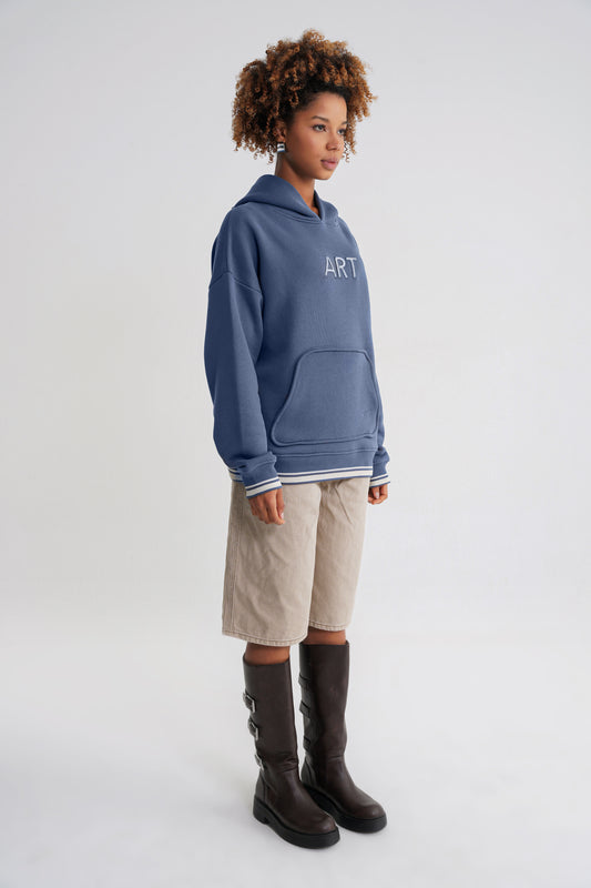 Austen  ART Oversize  Hooddie Indigo