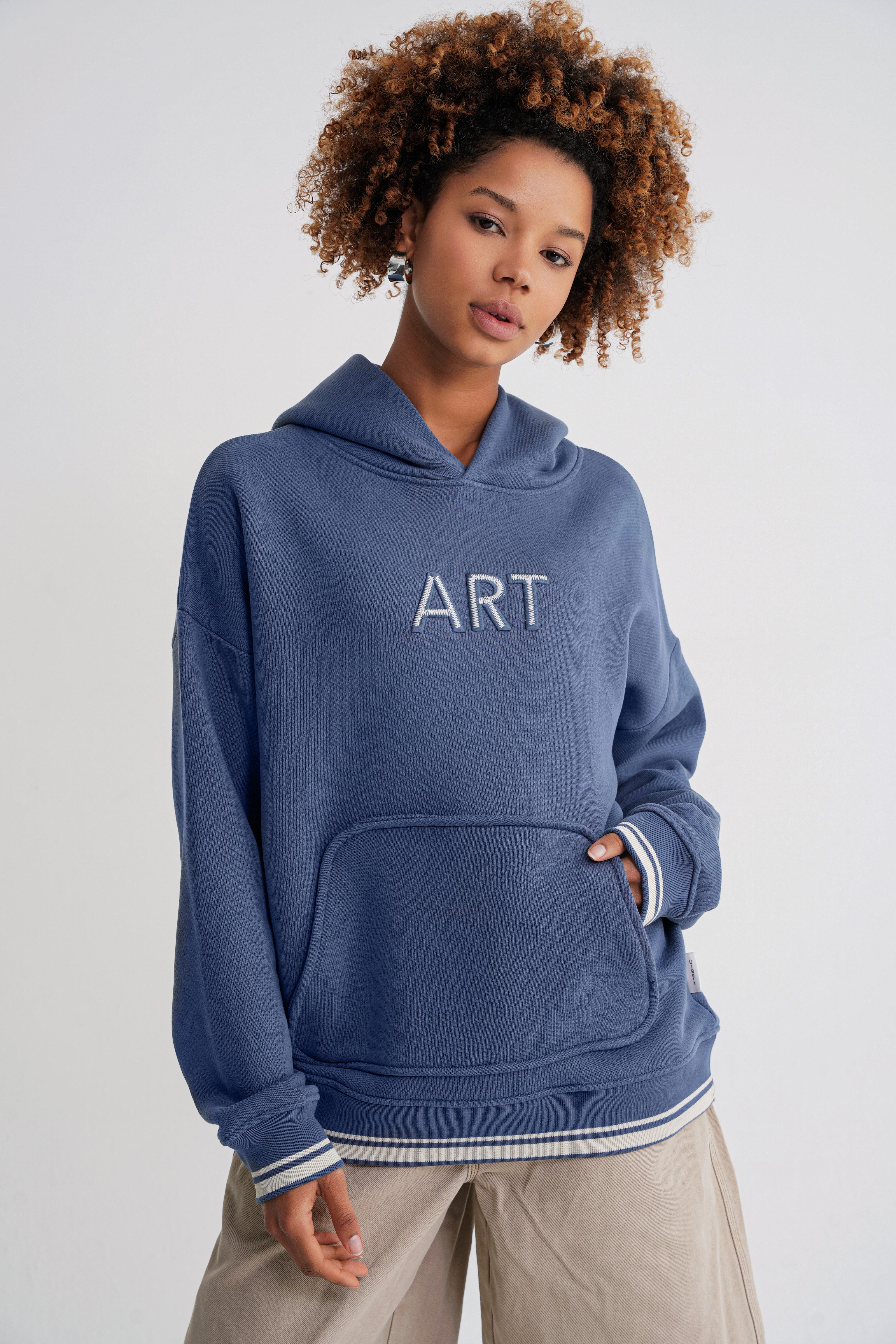 Austen  ART Oversize  Hooddie Indigo