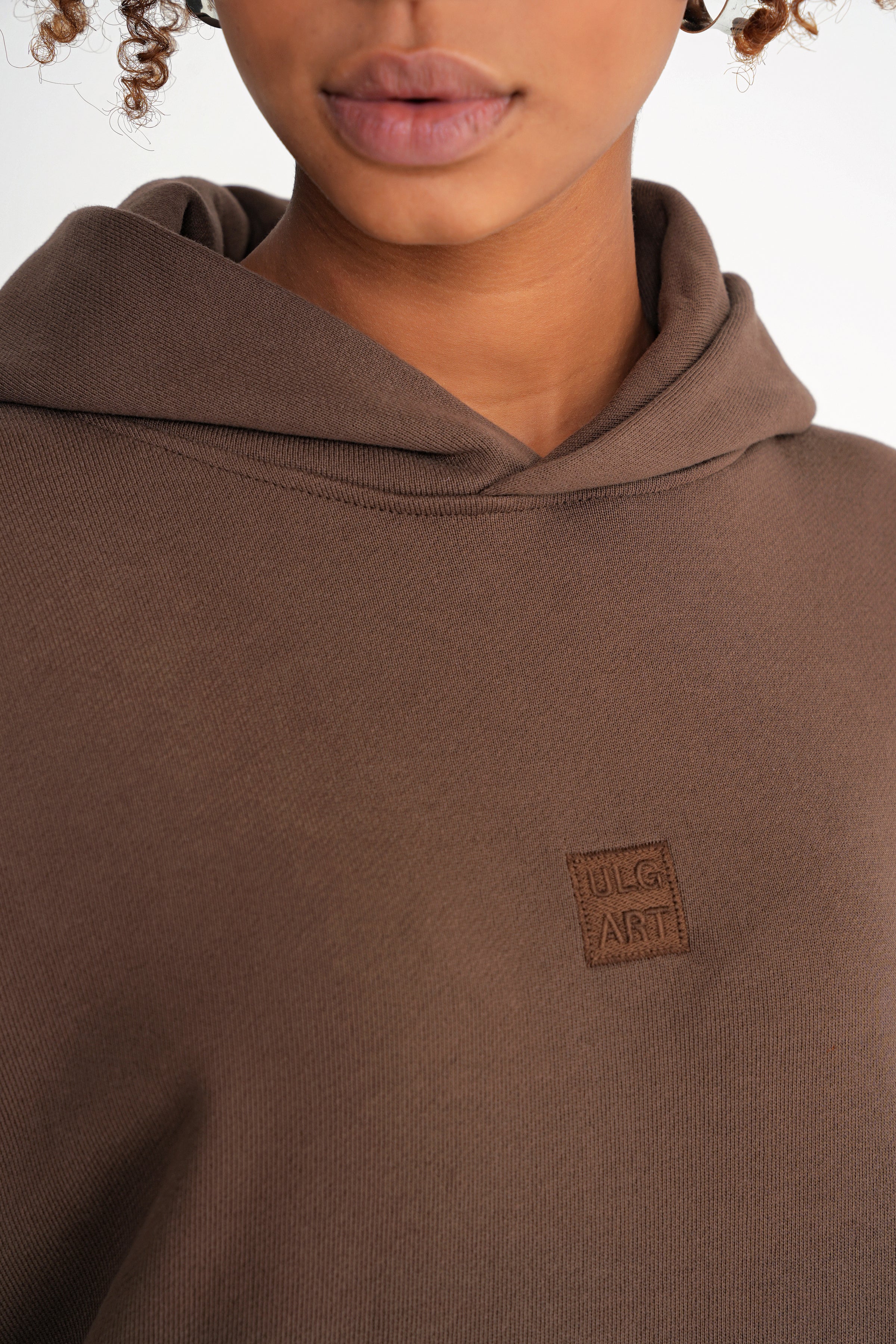 Adam Basic Oversize Hooddie Brown