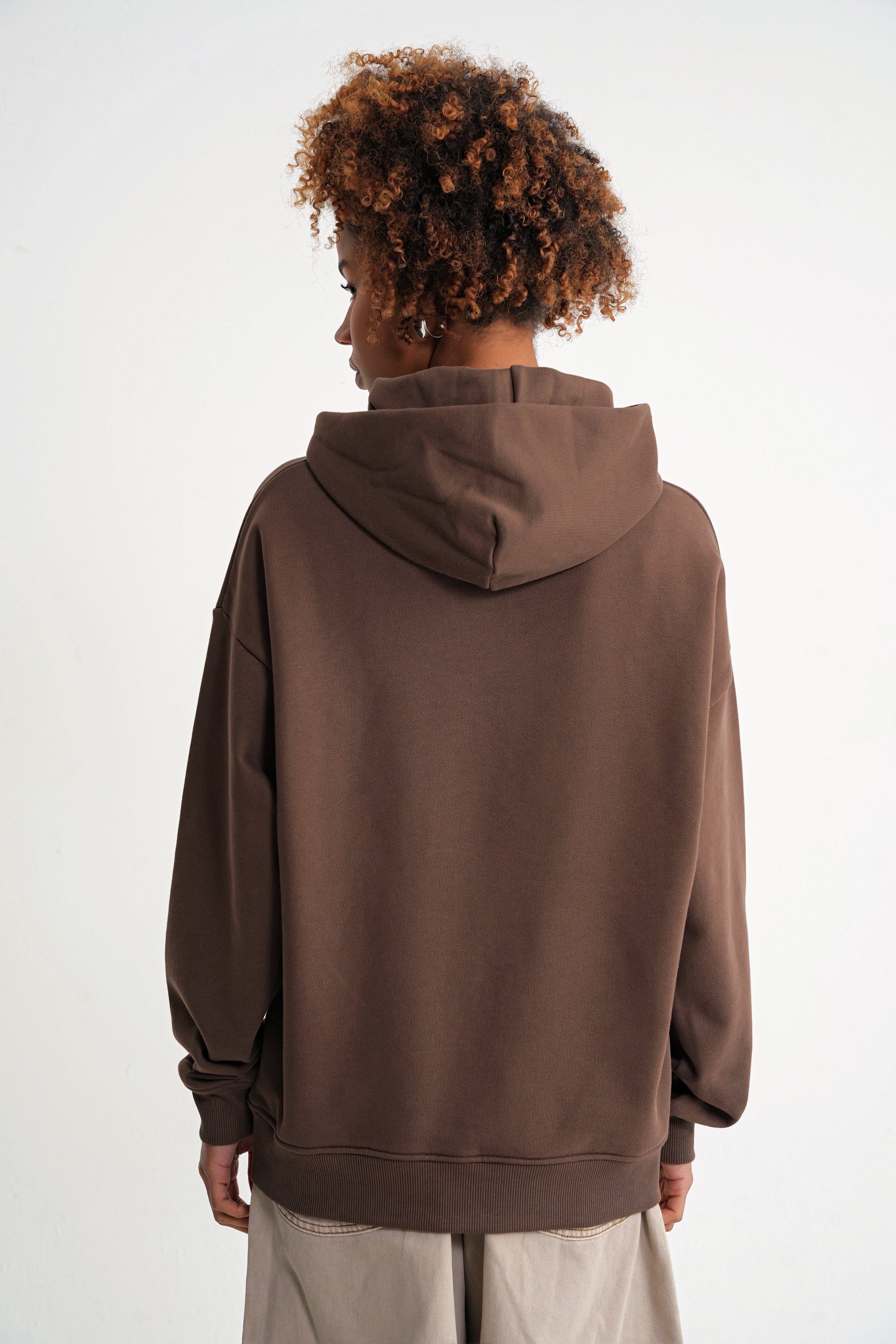 Adam Basic Oversize Hooddie Brown