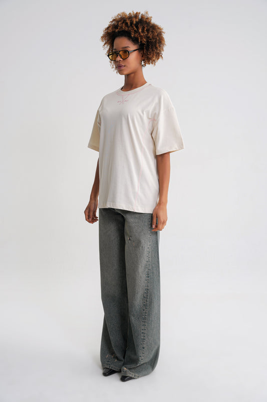 Portland Oversize T-shirt Antik White